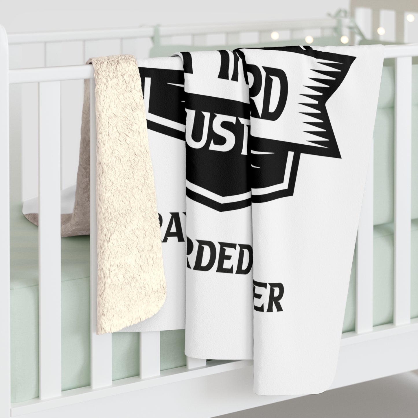 Gray Bearded Hustler Sherpa Fleece Blanket