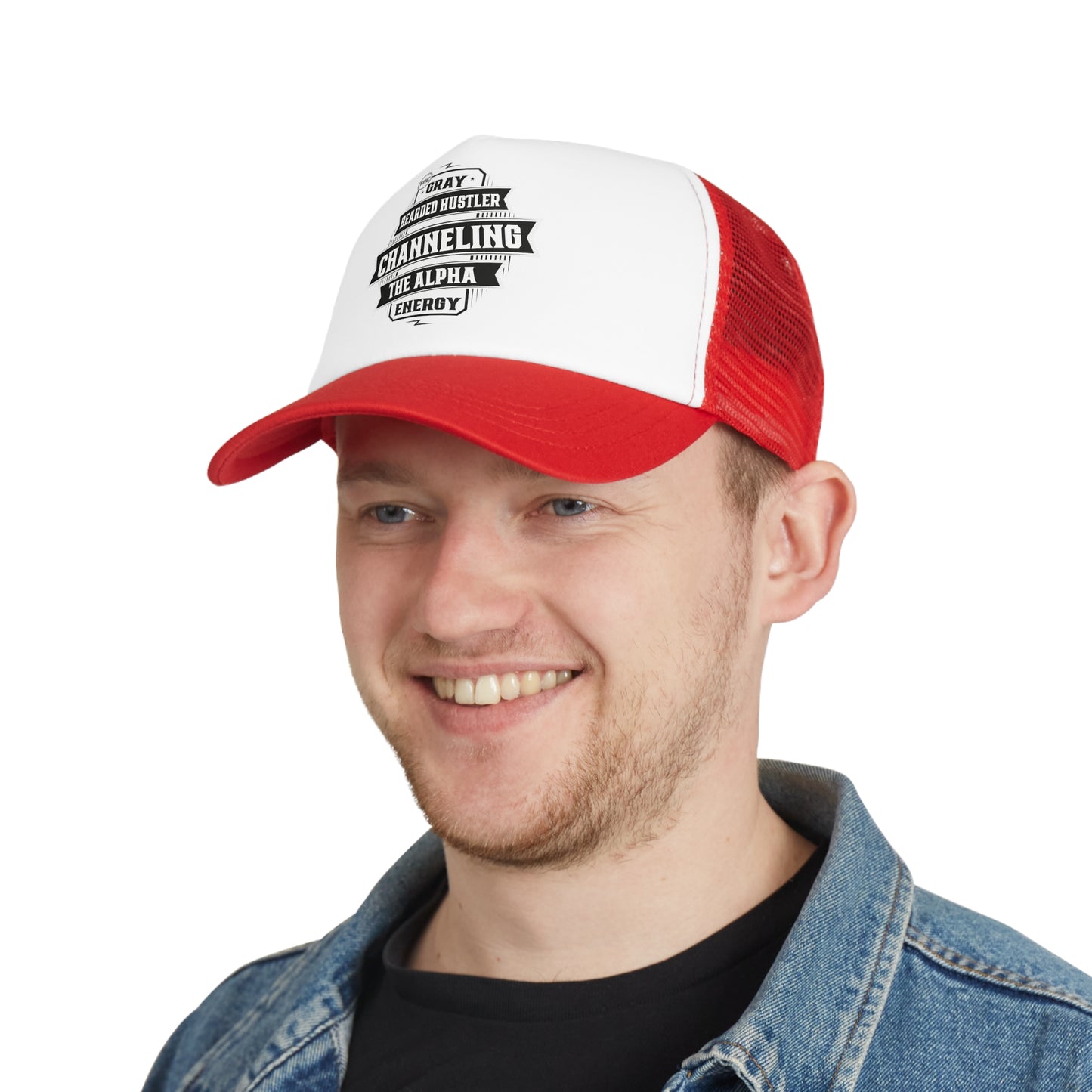 Bearded Hustler Mesh Cap - Channeling The Alpha Energy