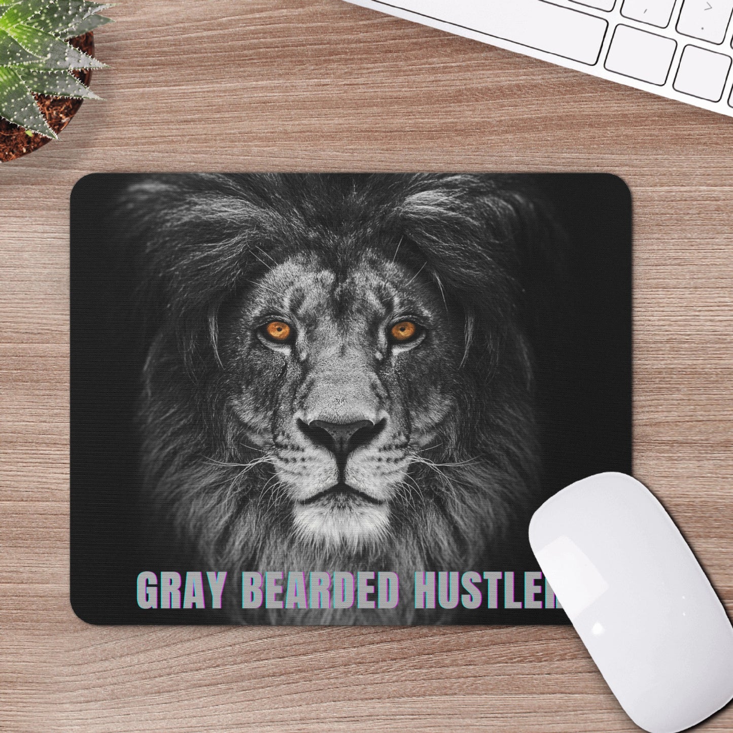 Gray Bearded Hustler Mouse Pads