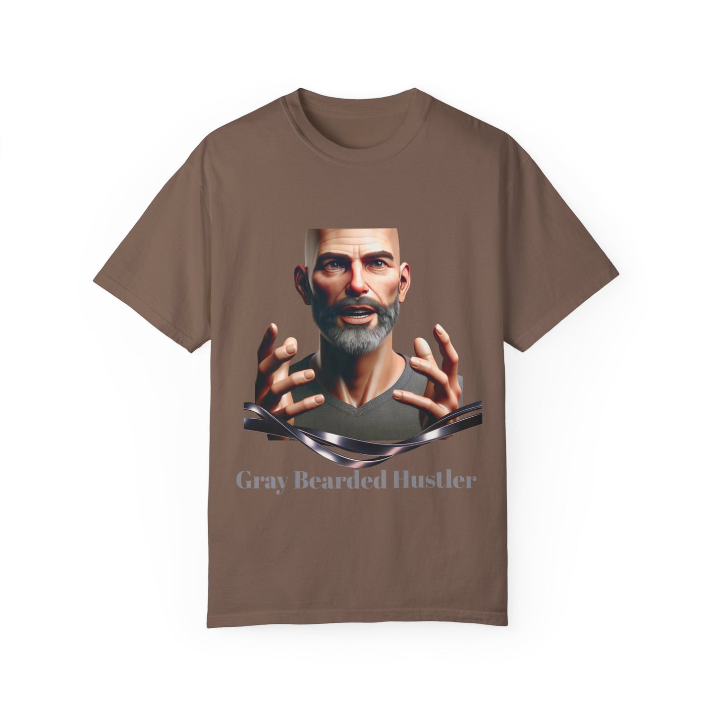 Gray Bearded Hustler Movement  Garment-Dyed T-shirt