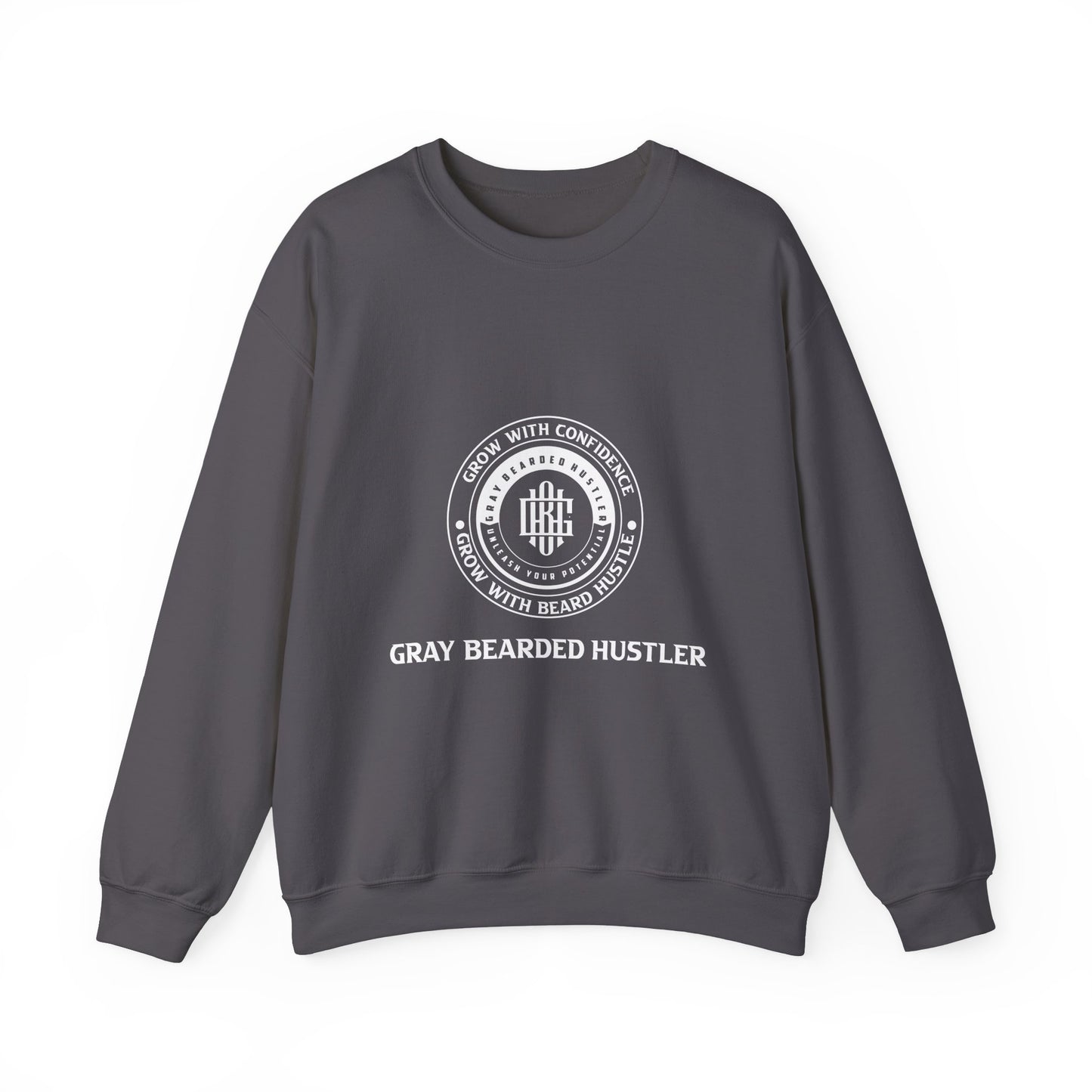 Gray Bearded Hustler Heavy Crewneck Sweatshirt