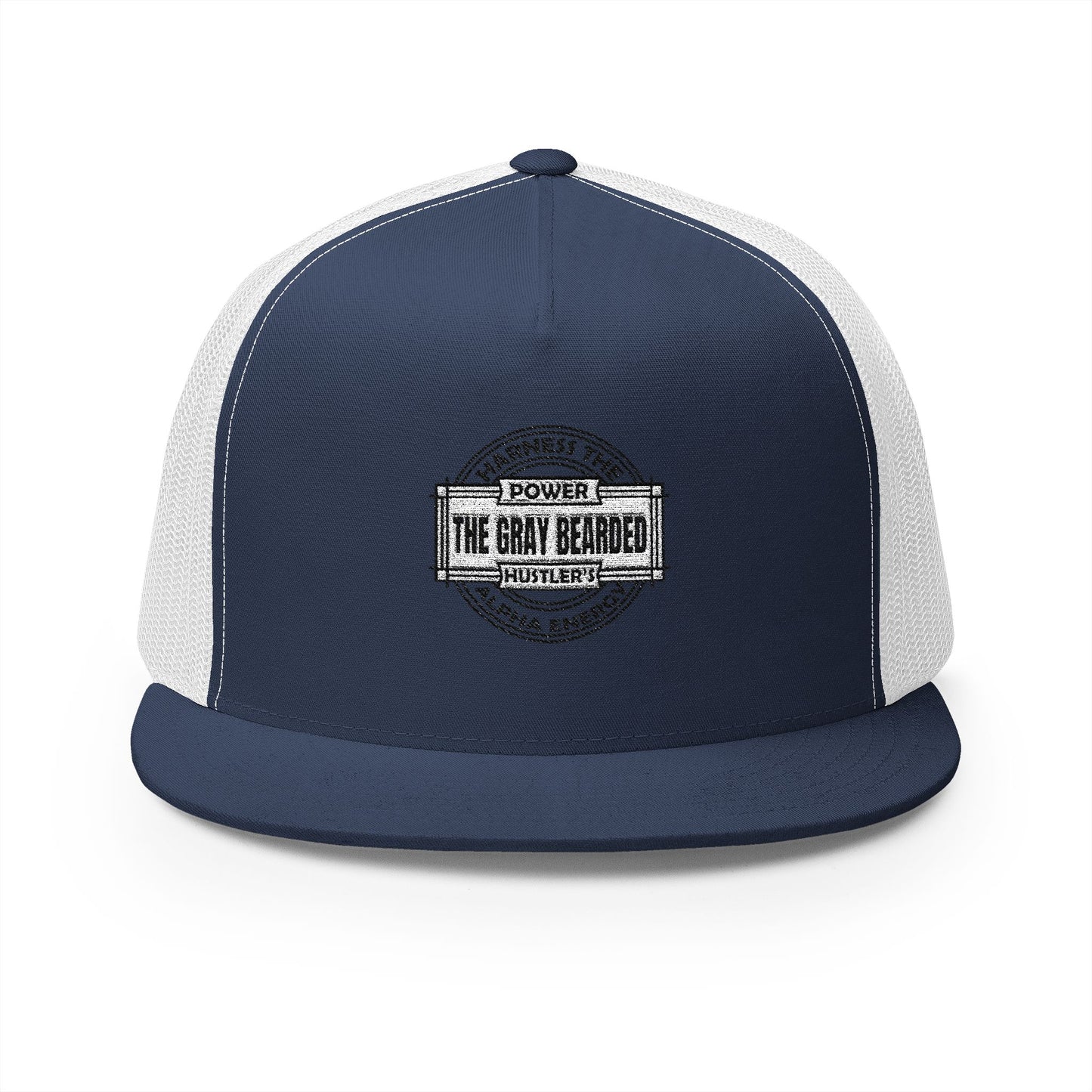 The Gray Bearded Trucker Cap - Stylish Embroidered 5 Panel Hat for Outdoor Adventures