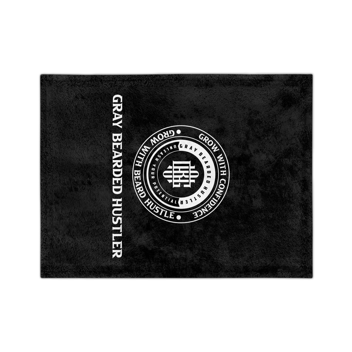 Gray Bearded Hustler Velveteen Microfiber Blanket