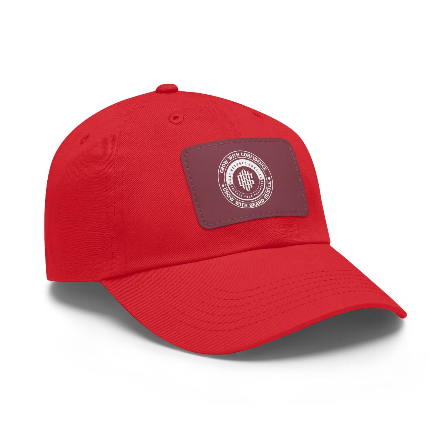 Gray Bearded Hustler Stylish Dad Hat with Leather Patch - Perfect Gift for Dads & Casual Outings