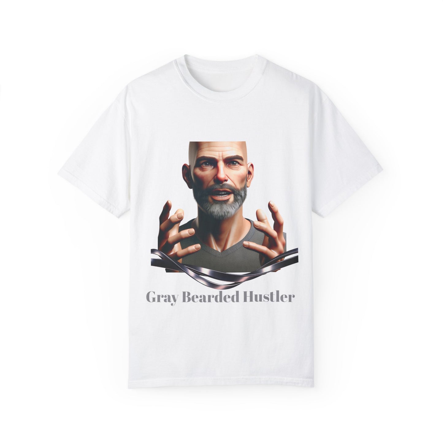 Gray Bearded Hustler Movement  Garment-Dyed T-shirt