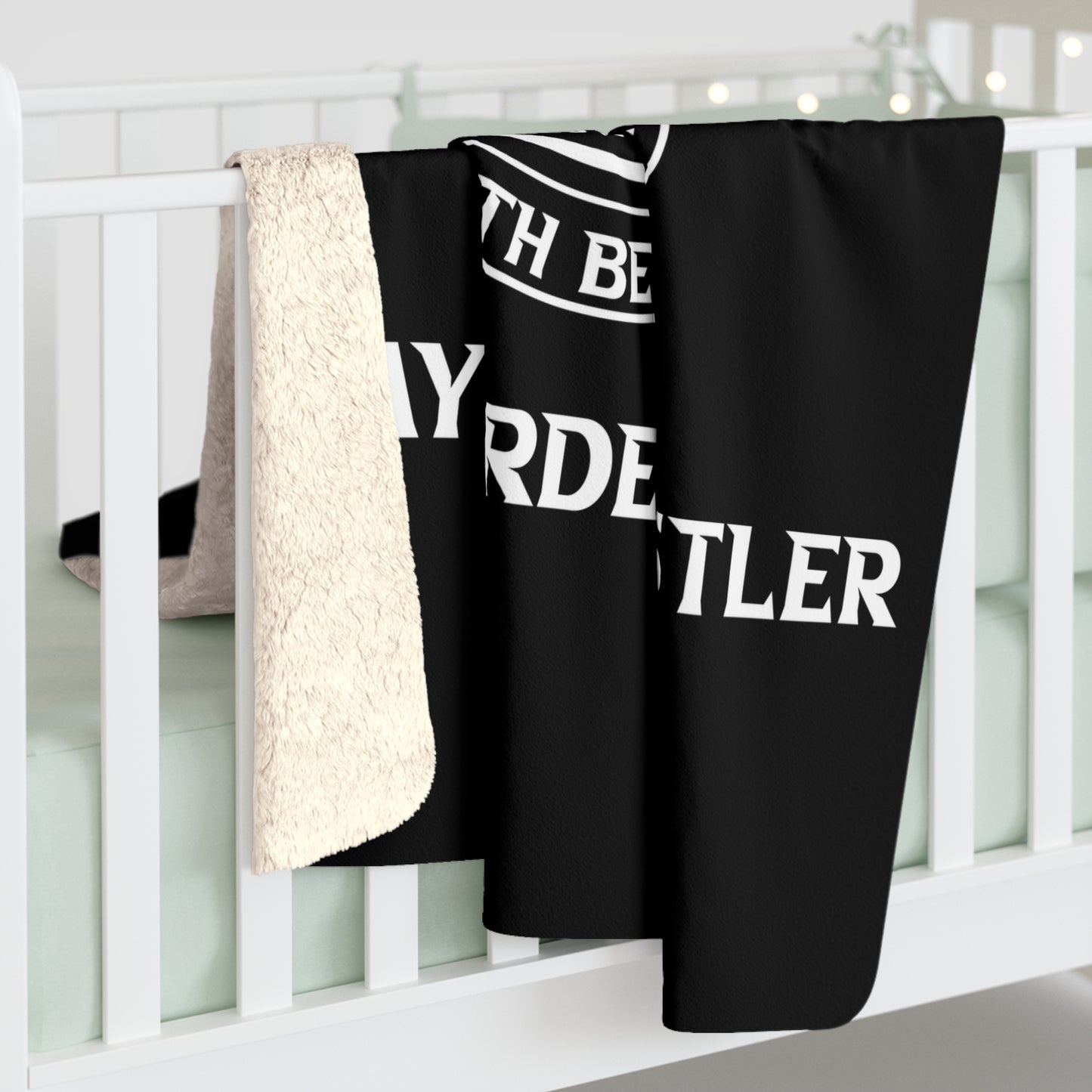 Gray Bearded Hustler Sherpa Fleece Blanket