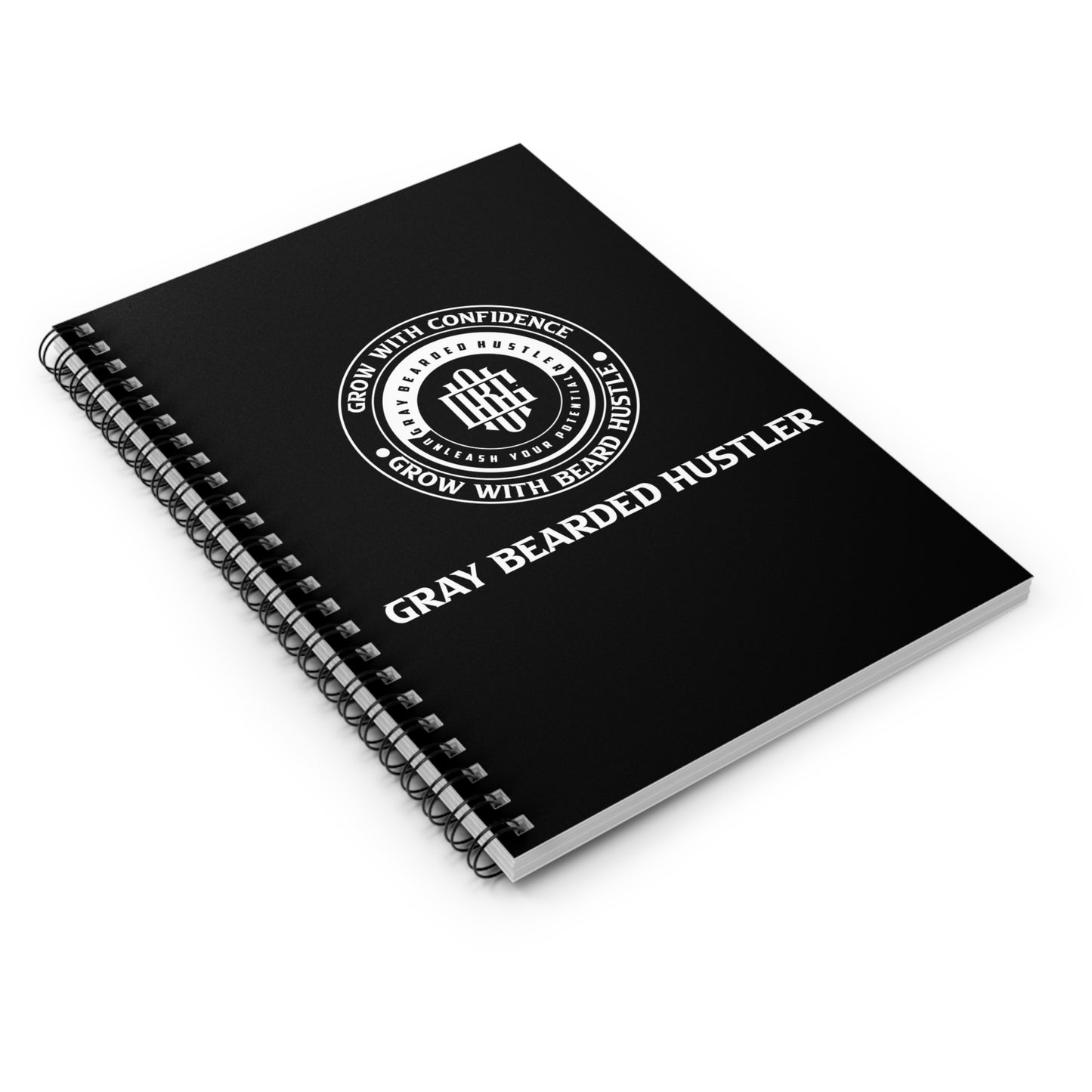 Gray Bearded Hustler  Spiral Notebook - Ruled Line