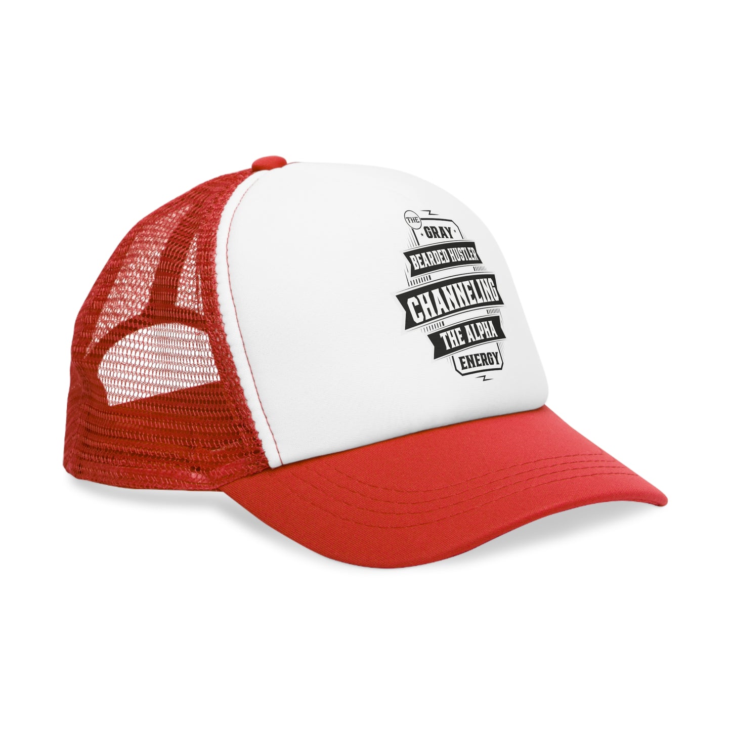 Bearded Hustler Mesh Cap - Channeling The Alpha Energy