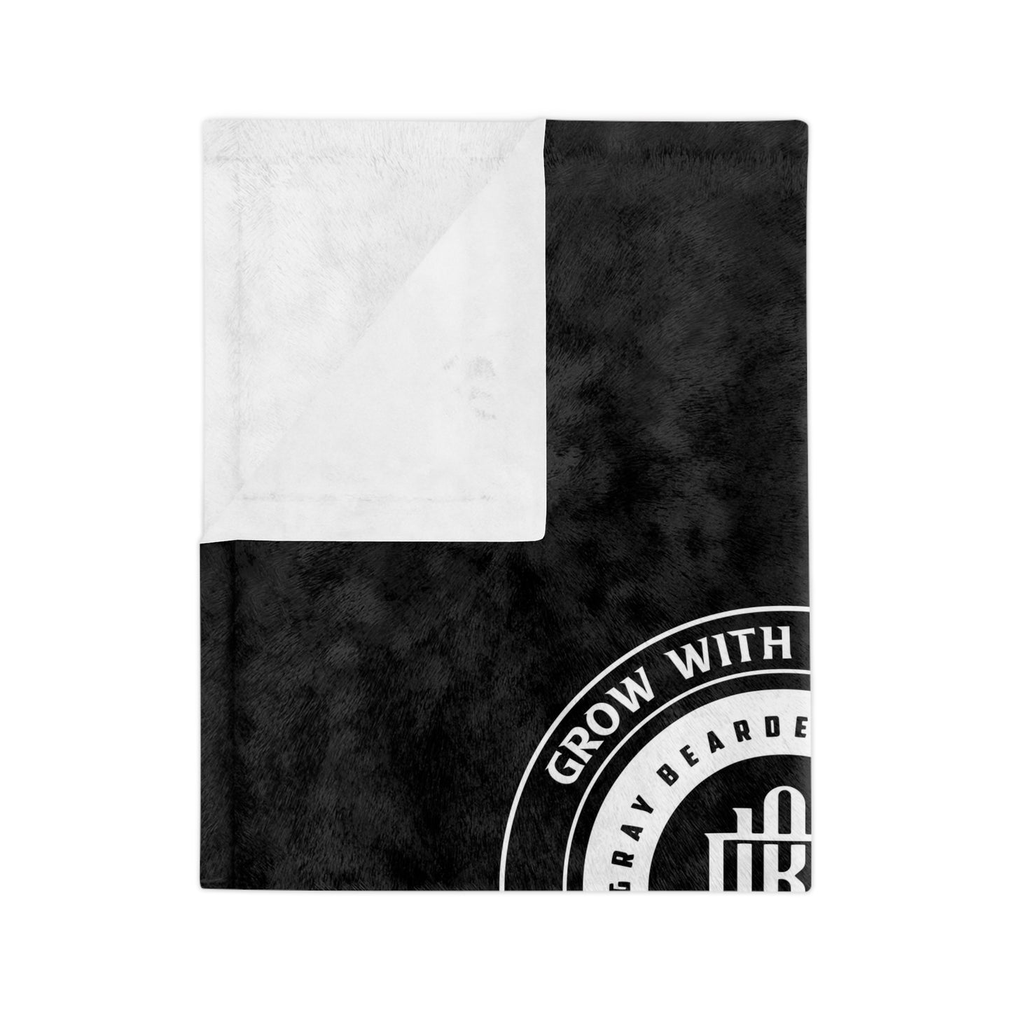 Gray Bearded Hustler Velveteen Microfiber Blanket