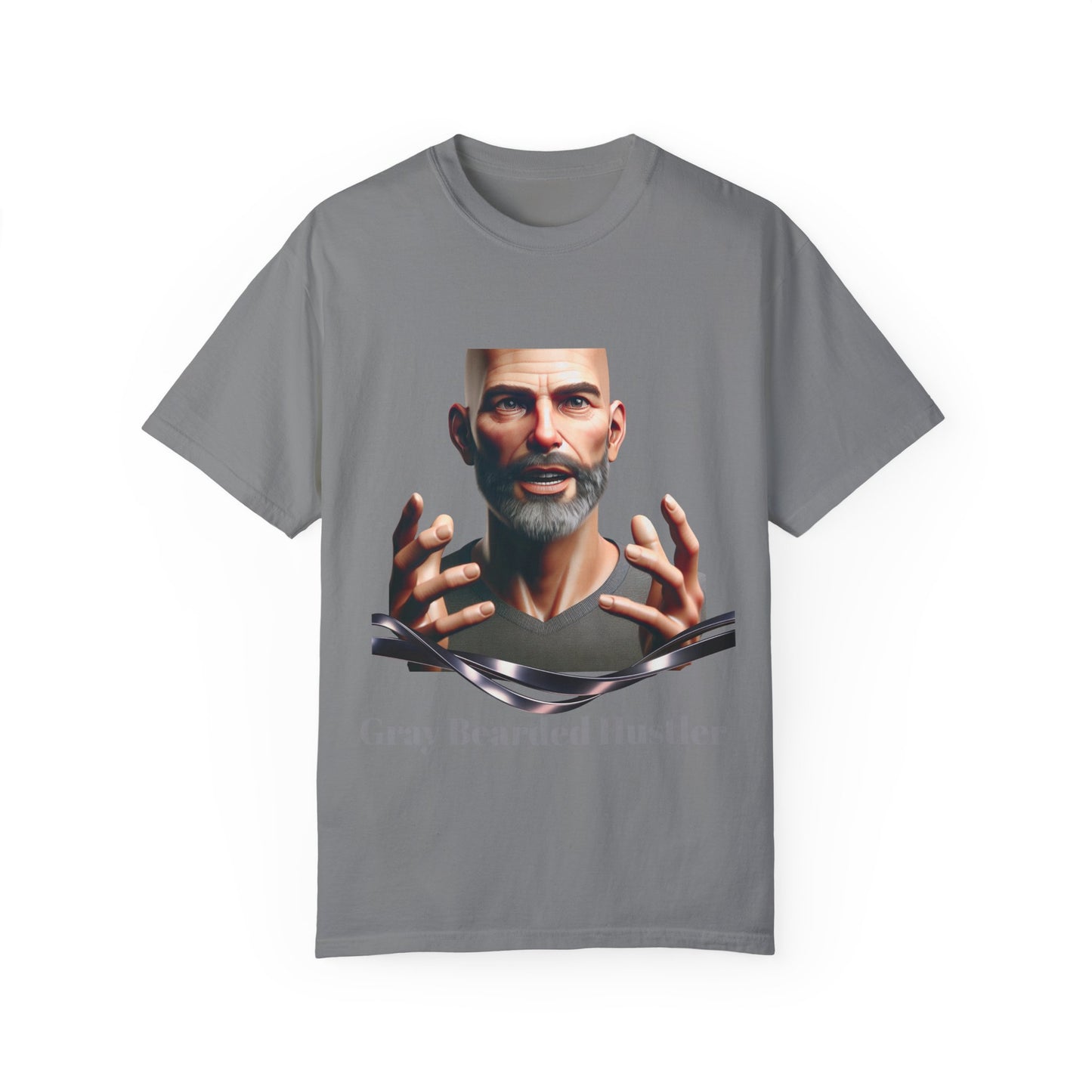 Gray Bearded Hustler Movement  Garment-Dyed T-shirt