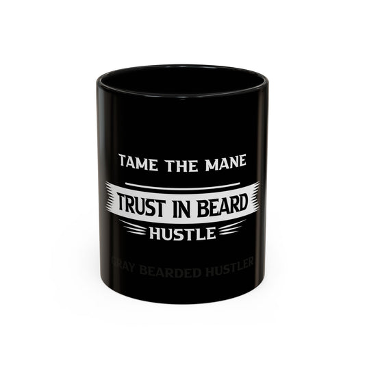 Gray Bearded Hustler Accent Coffee Mug (11, 15oz)