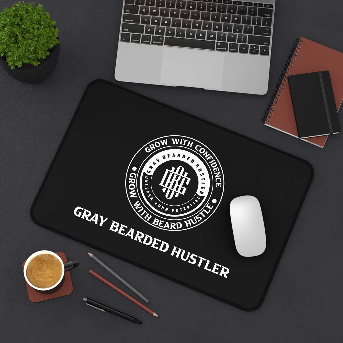 Gray Bearded Hustler Desk Mat