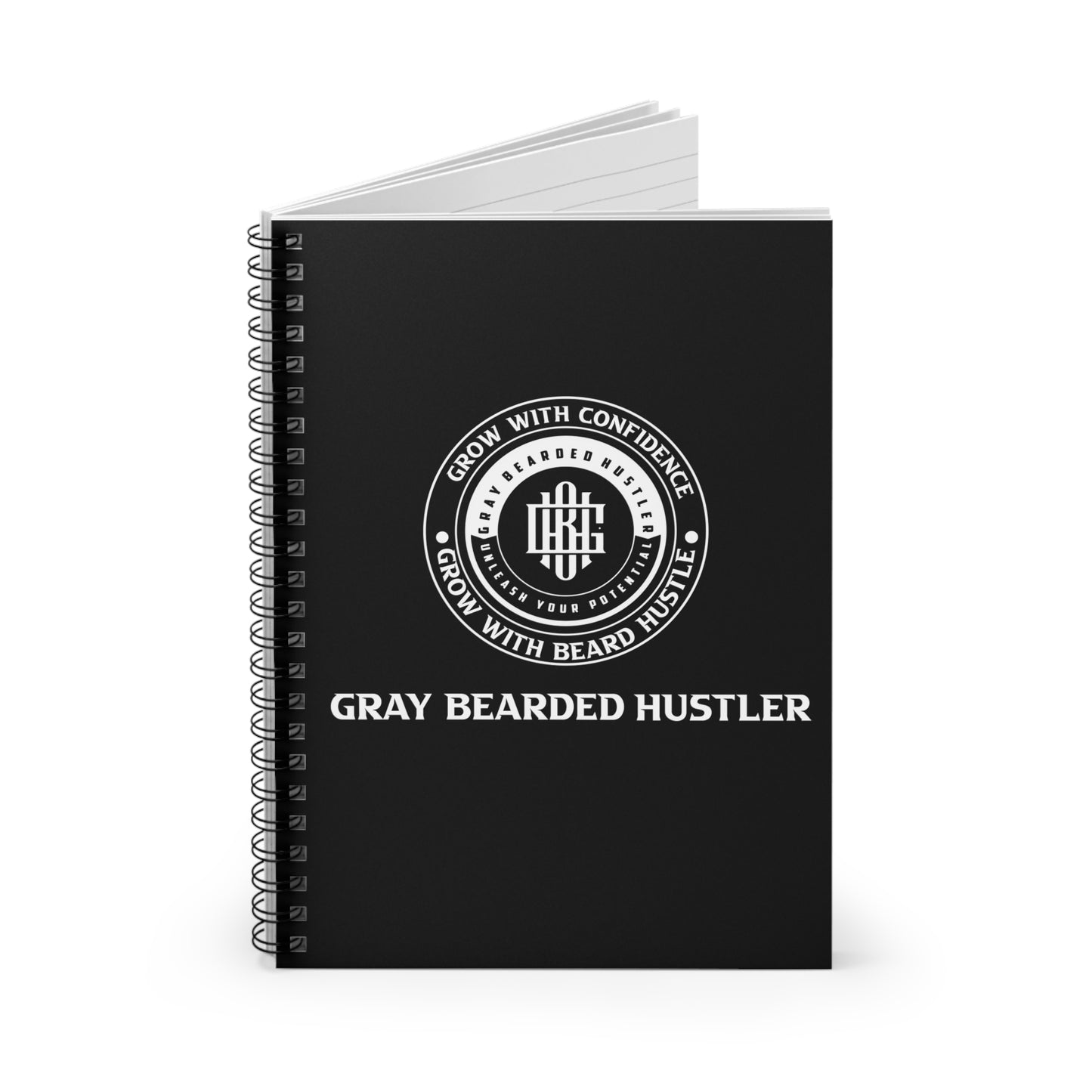 Gray Bearded Hustler  Spiral Notebook - Ruled Line