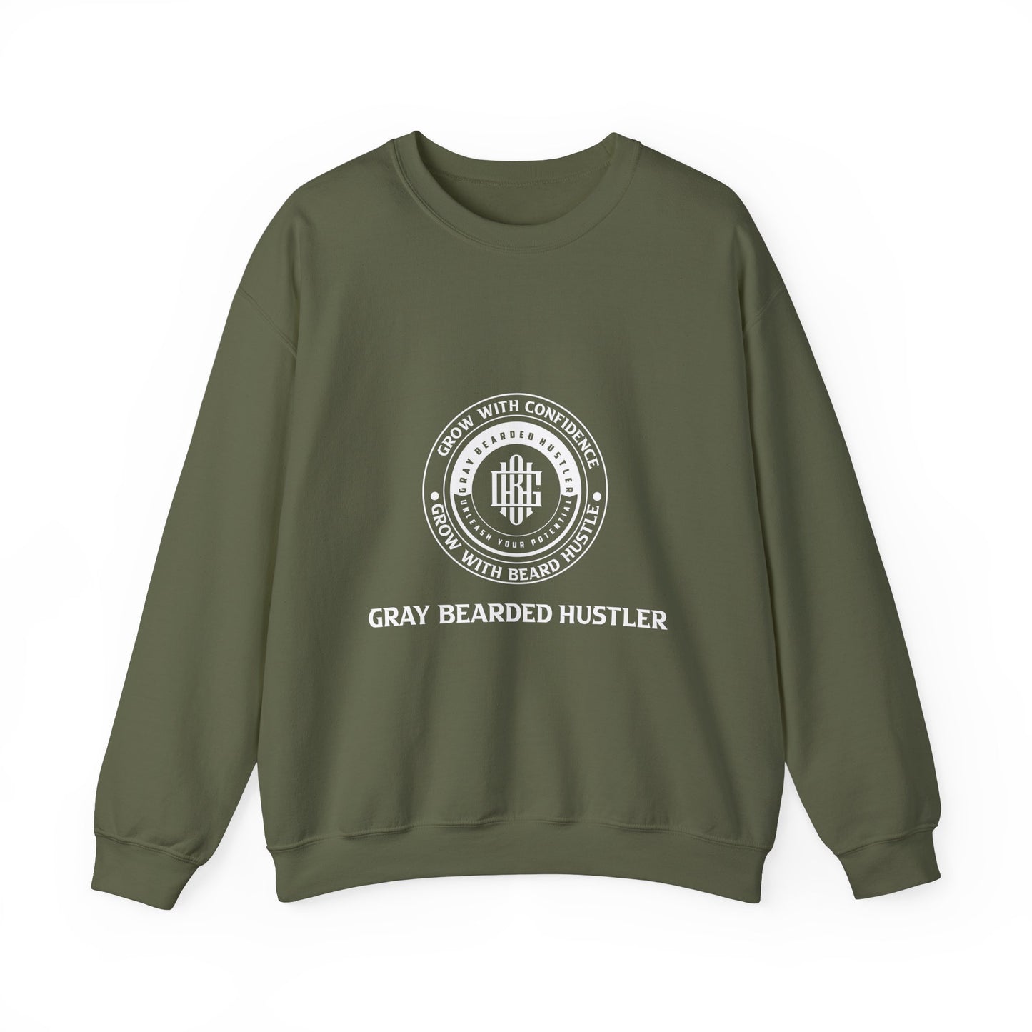 Gray Bearded Hustler Heavy Crewneck Sweatshirt