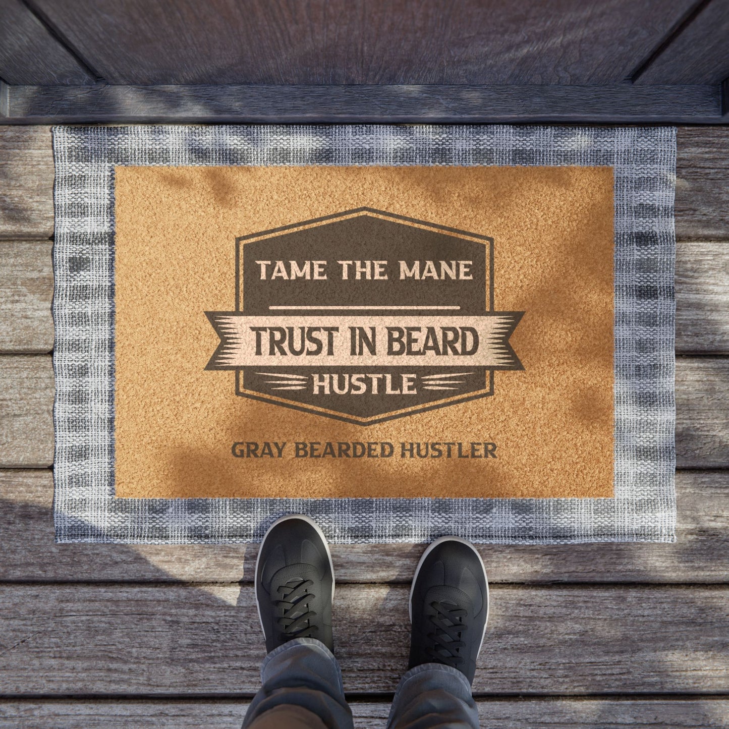Gray Bearded Hustler Doormat