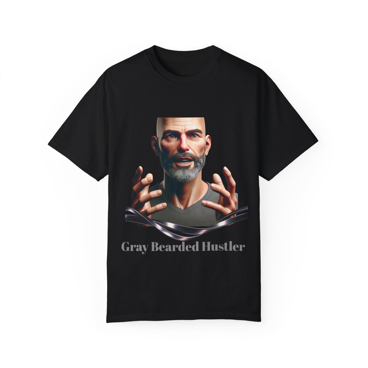 Gray Bearded Hustler Movement  Garment-Dyed T-shirt