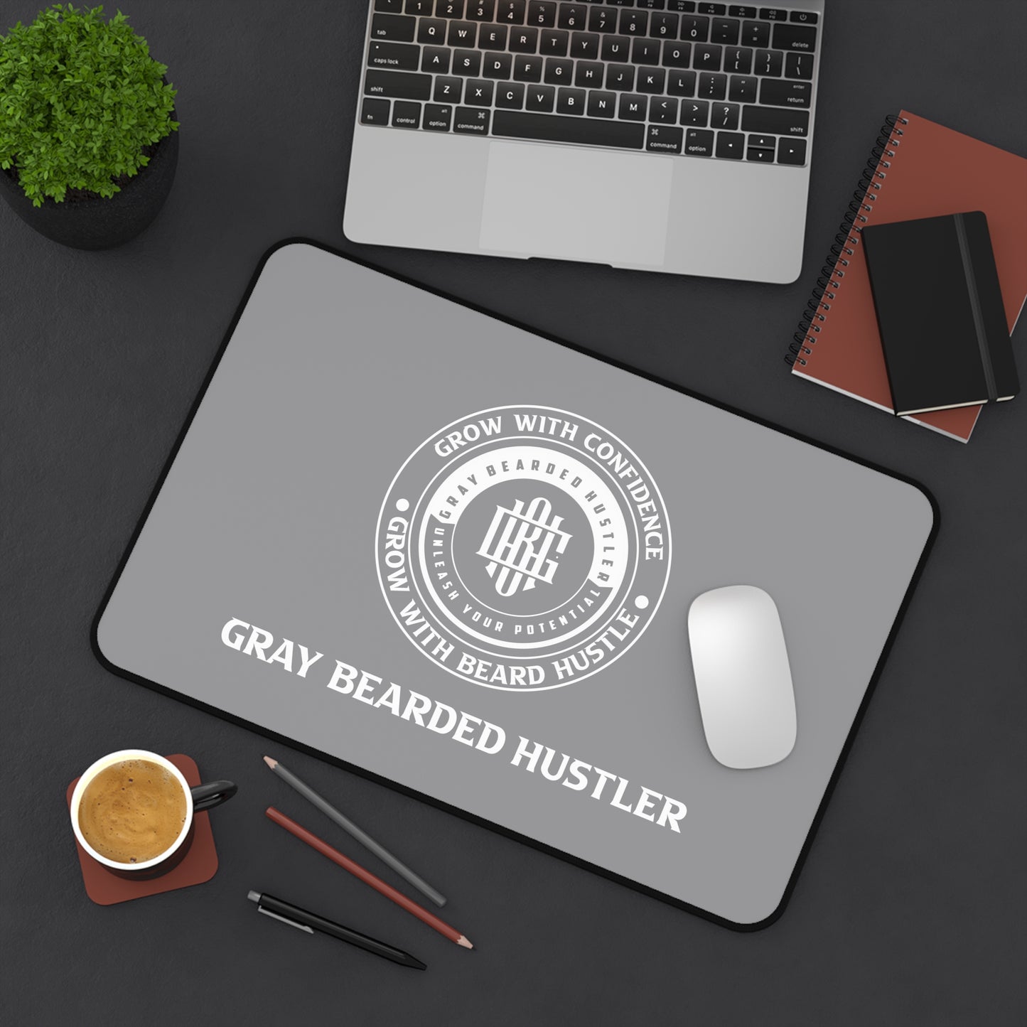 Gray Bearded Hustler Desk Mat