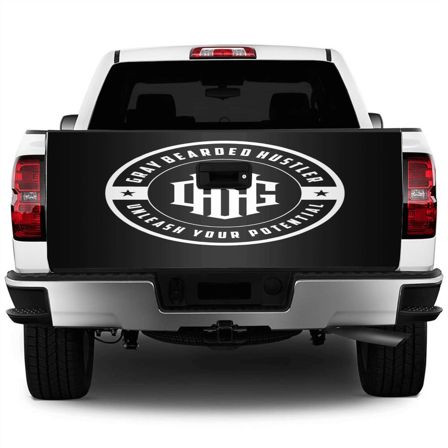 Gray Bearded Hustler Truck Decals Sticker