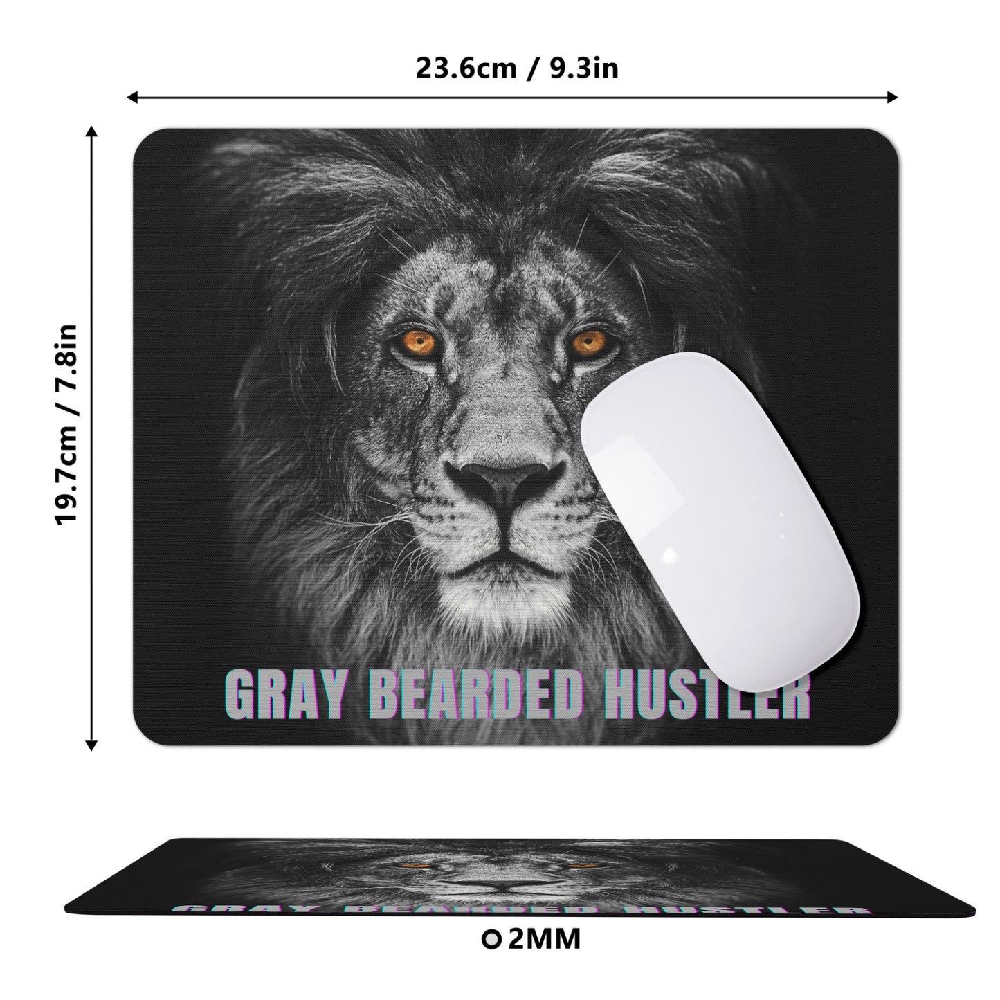 Gray Bearded Hustler Mouse Pads