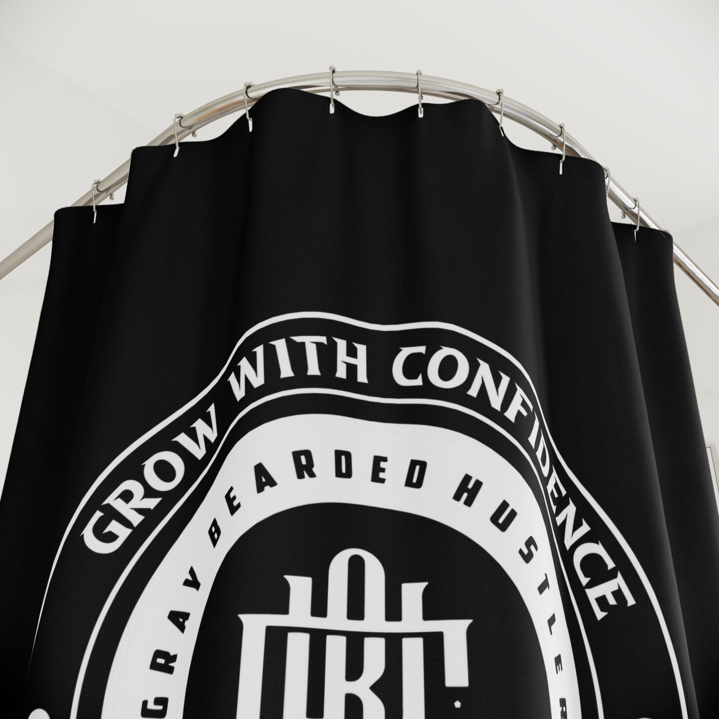 Gray Bearded Hustler Shower Curtains