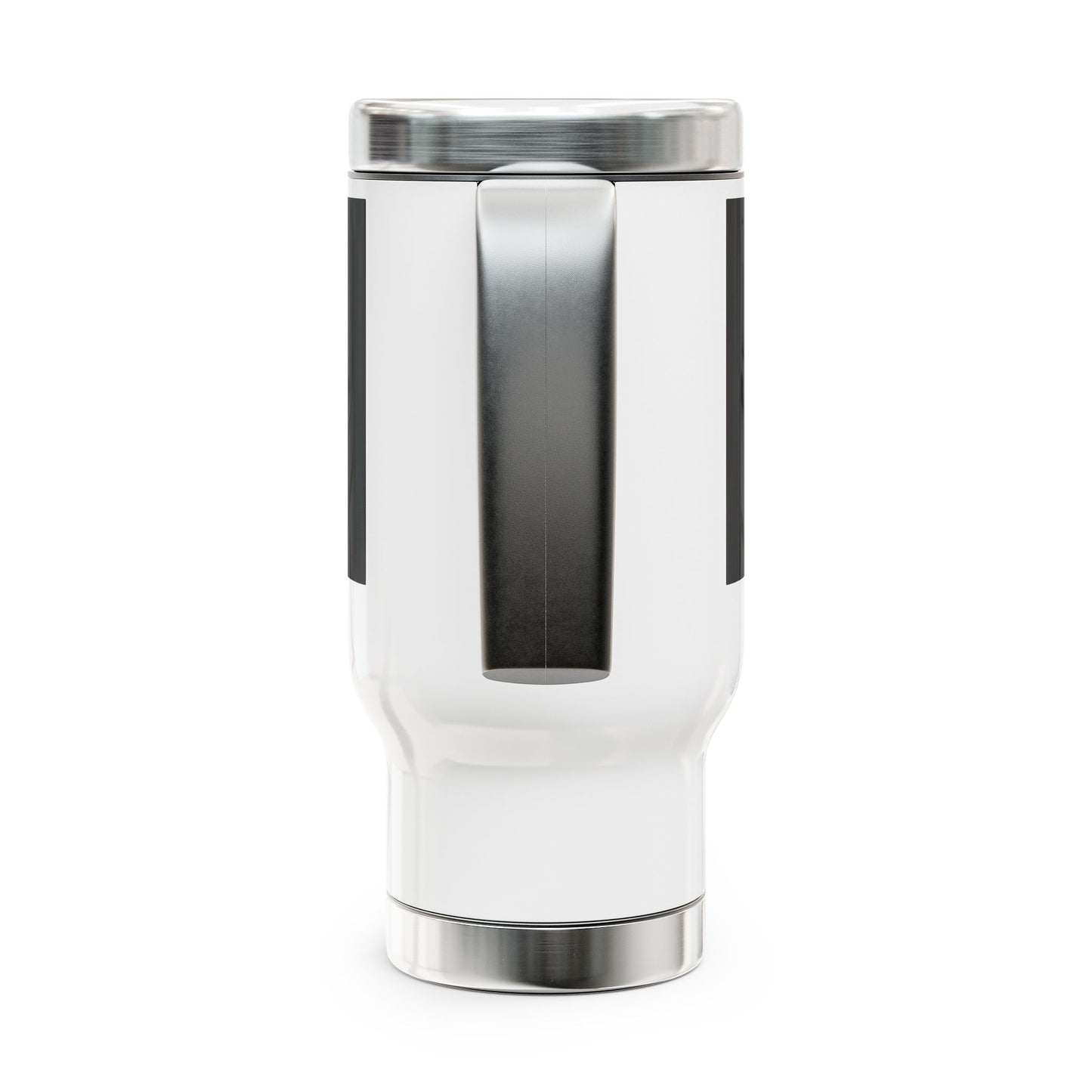 Gray Bearded Hustler Stainless Steel Travel Mug with Handle, 14oz