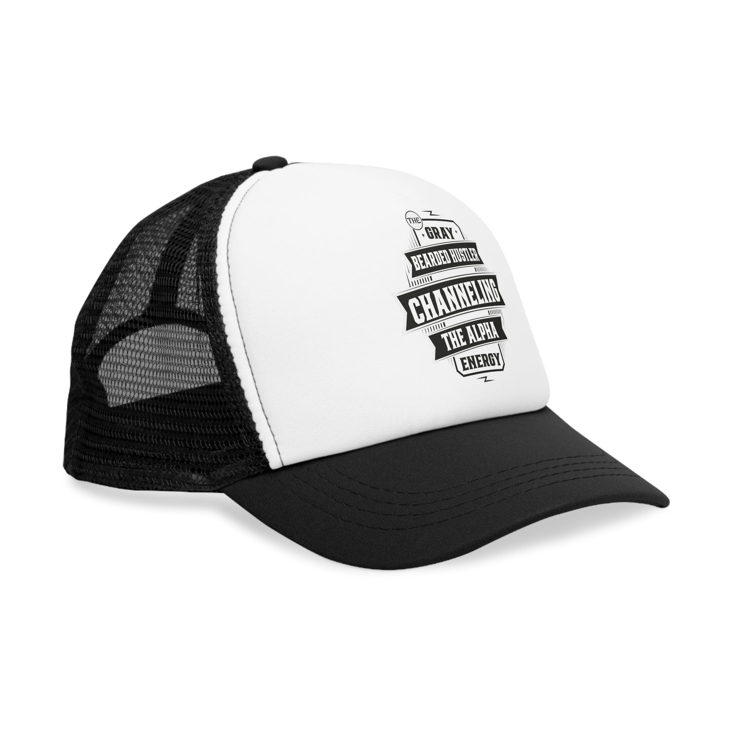 Bearded Hustler Mesh Cap - Channeling The Alpha Energy