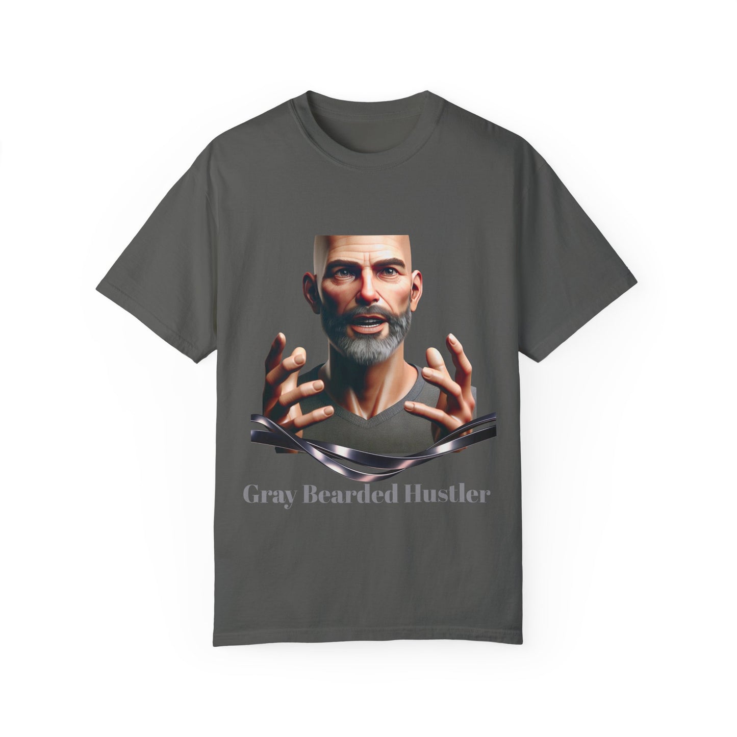 Gray Bearded Hustler Movement  Garment-Dyed T-shirt