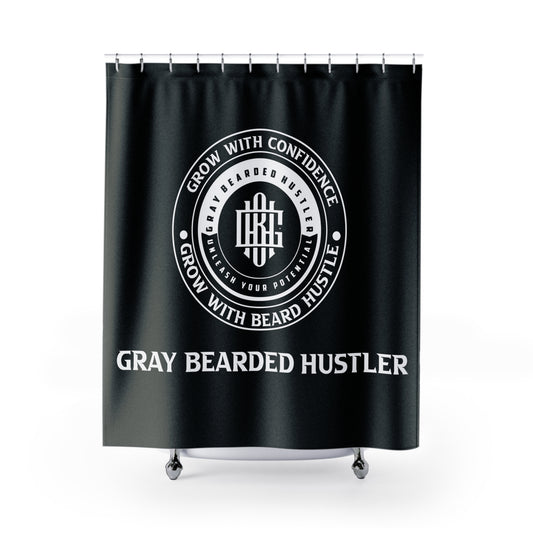 Gray Bearded HustlerShower Curtains