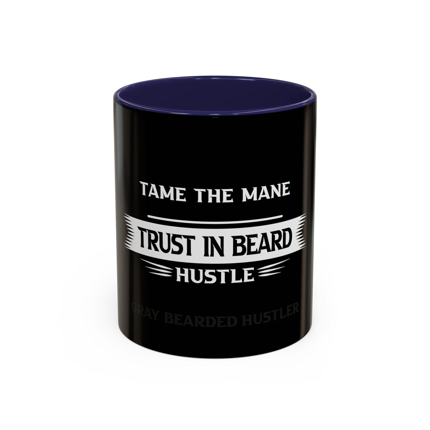Gray Bearded Hustler Accent Coffee Mug (11, 15oz)