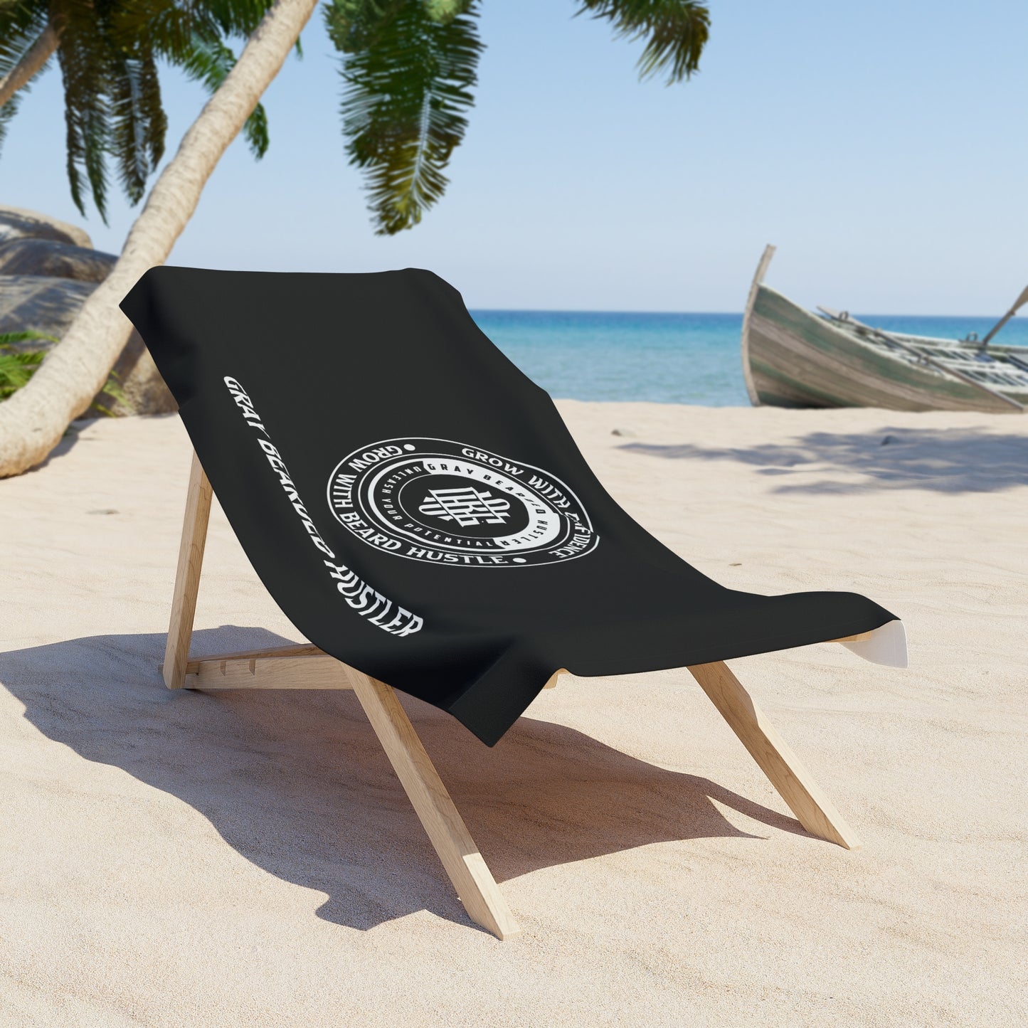 Gray Bearded Hustler Beach Towel