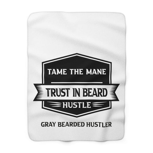 Gray Bearded Hustler  Sherpa Fleece Blanket