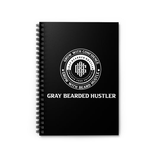 Gray Bearded Hustler  Spiral Notebook - Ruled Line