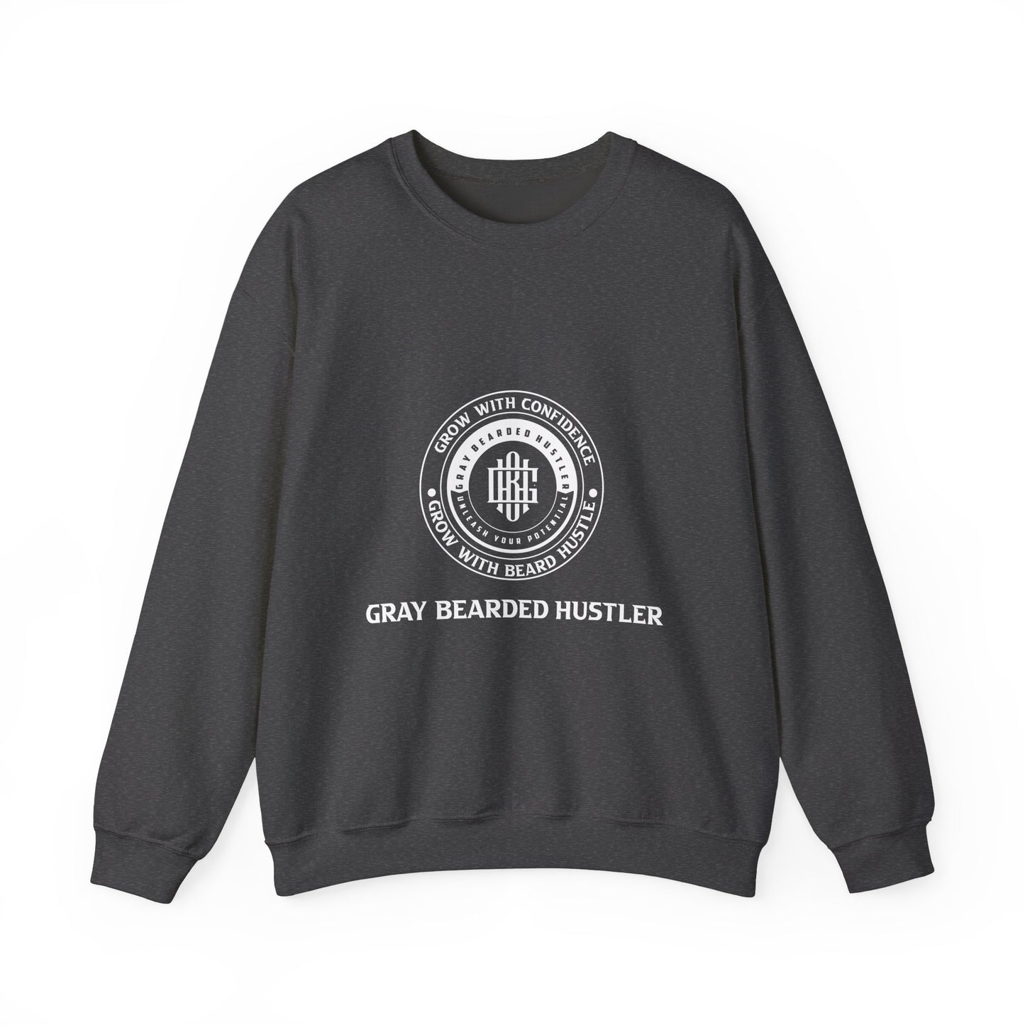 Gray Bearded Hustler Heavy Crewneck Sweatshirt