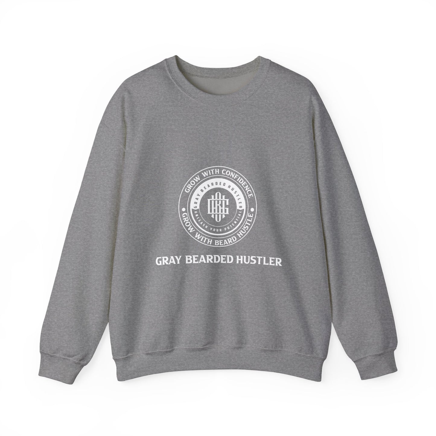 Gray Bearded Hustler Heavy Crewneck Sweatshirt