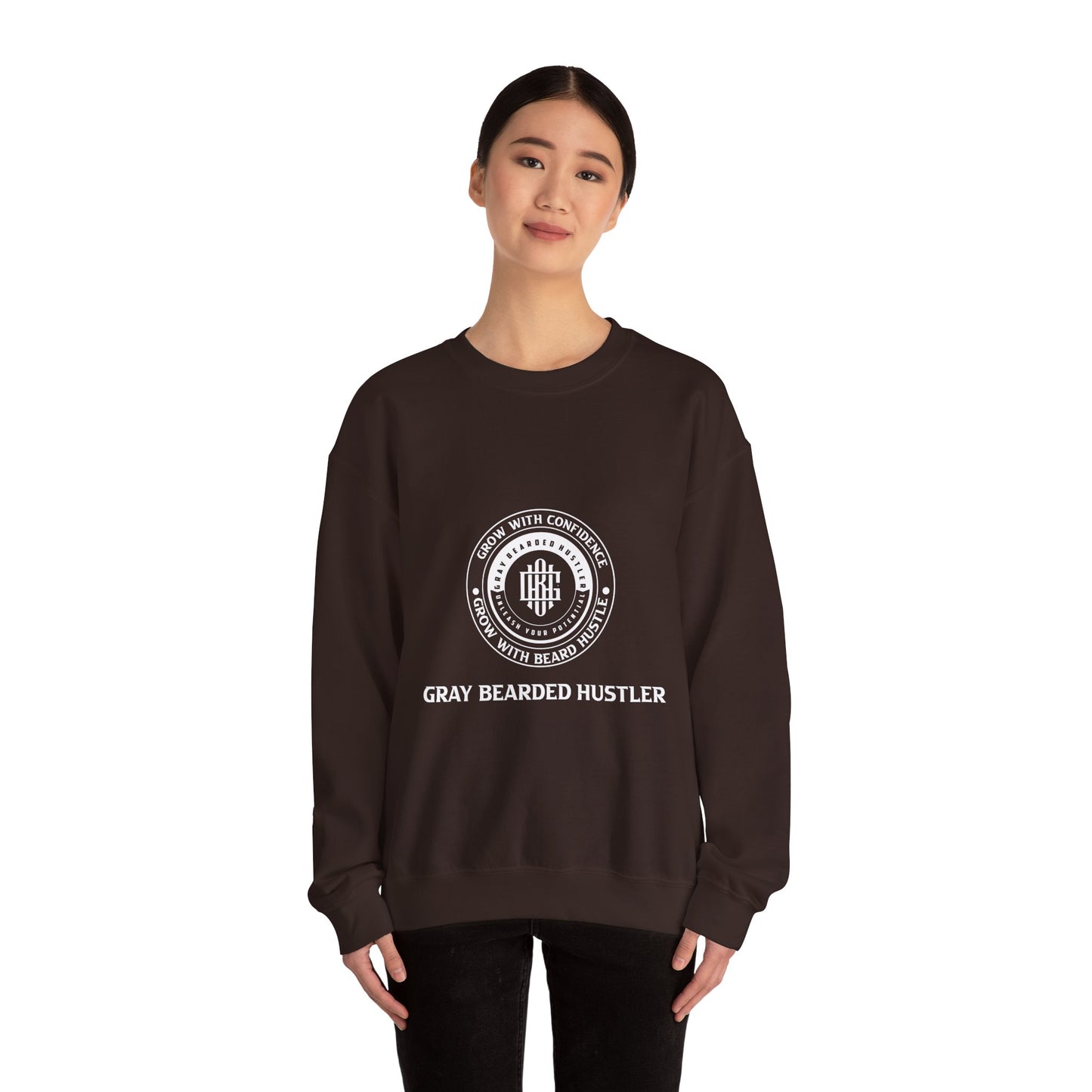 Gray Bearded Hustler Heavy Crewneck Sweatshirt