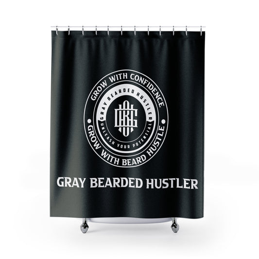 Gray Bearded Hustler Shower Curtains