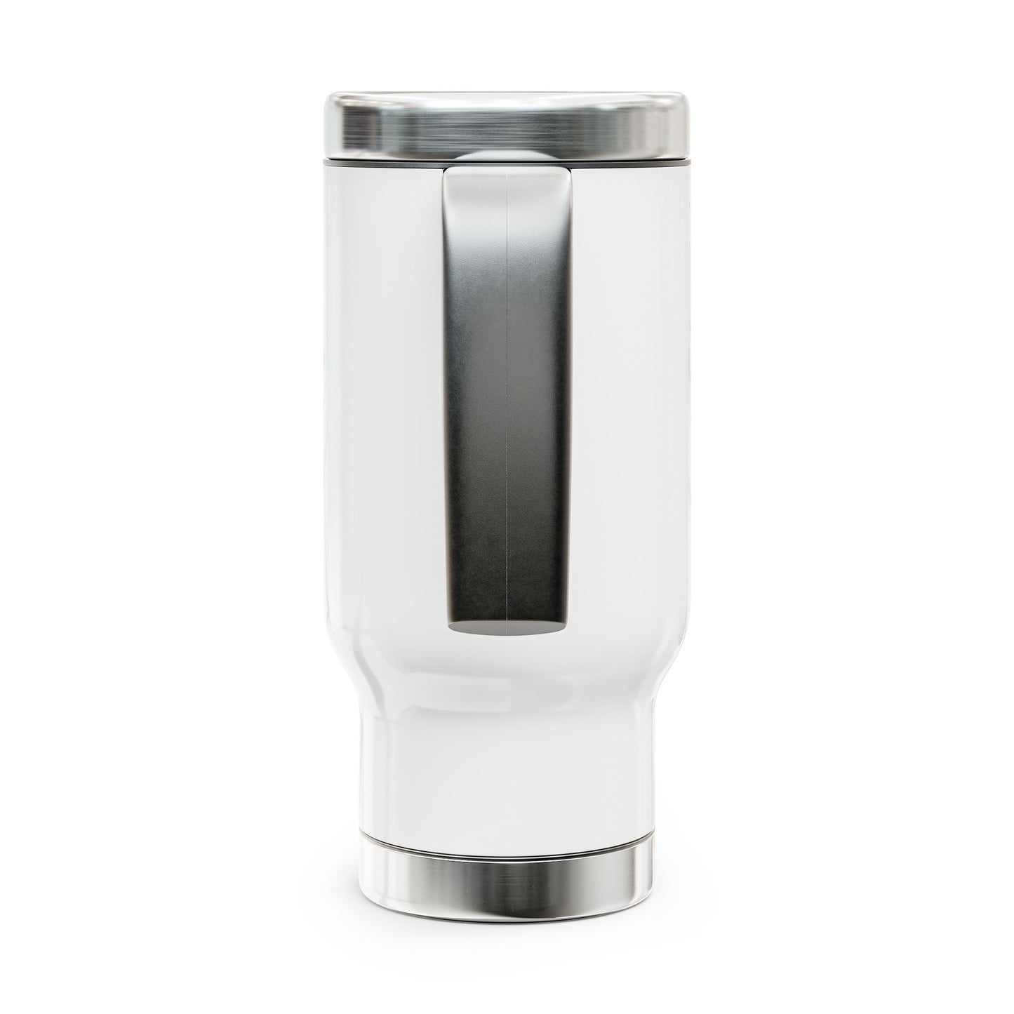 Gray Bearded Hustler Stainless Steel Travel Mug with Handle, 14oz