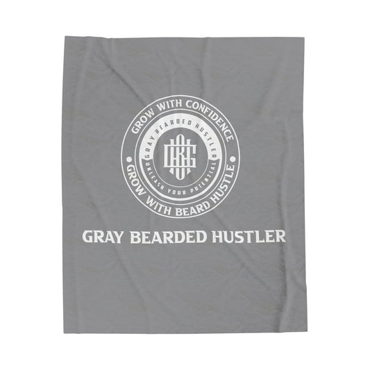 Gray Bearded Hustler       Velveteen Plush Blanket