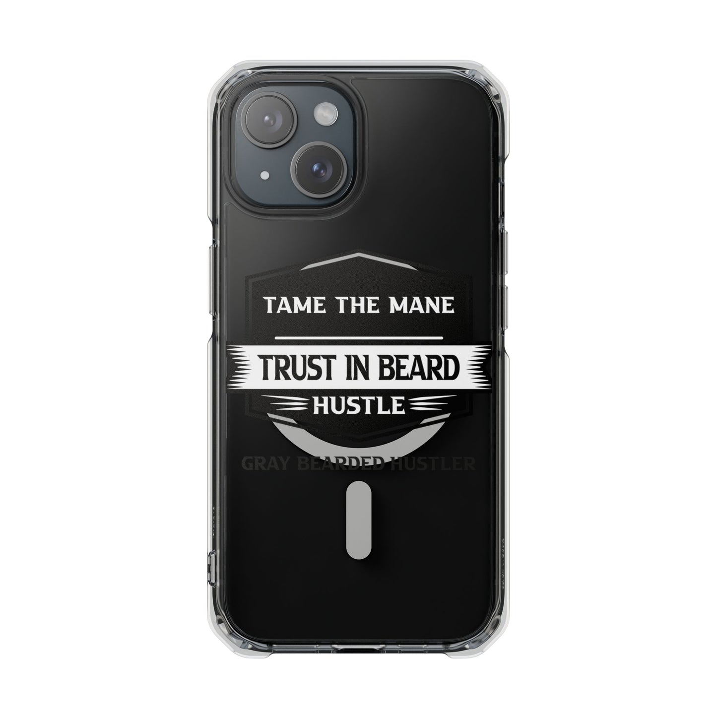 Gray Bearded Hustler Magnetic Clear Impact Cases