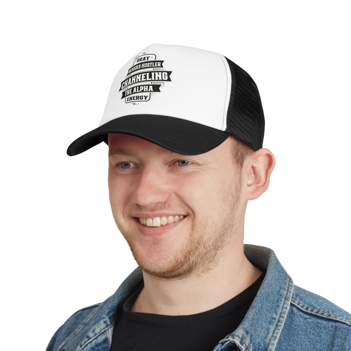 Bearded Hustler Mesh Cap - Channeling The Alpha Energy