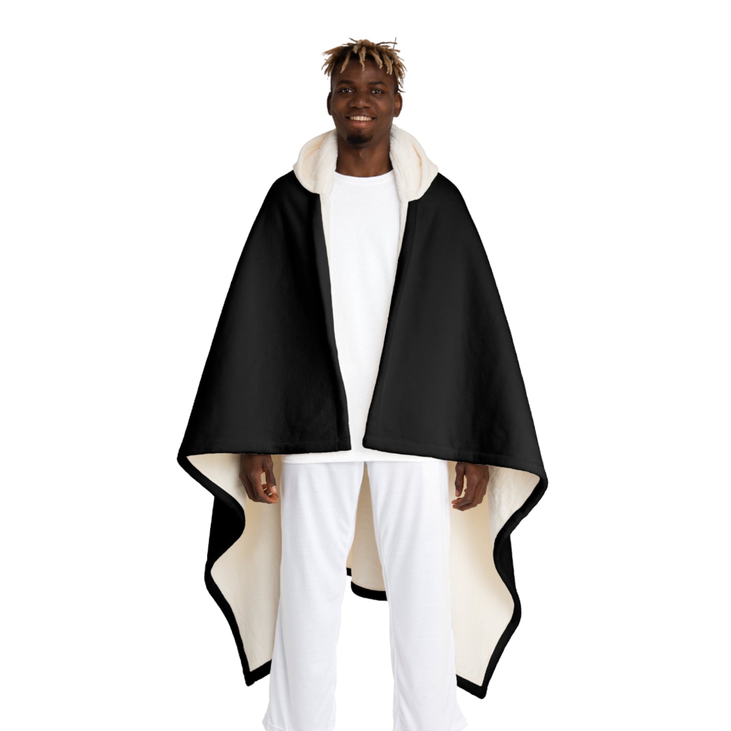 Gray Bearded Hustler Hooded Sherpa Fleece Blanket