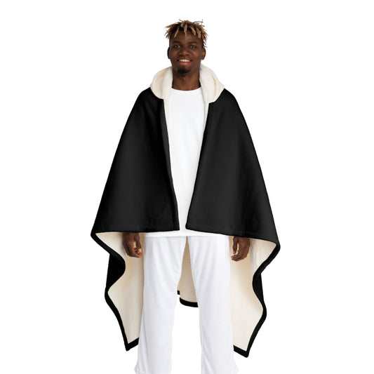 Gray Bearded Hustler Hooded Sherpa Fleece Blanket