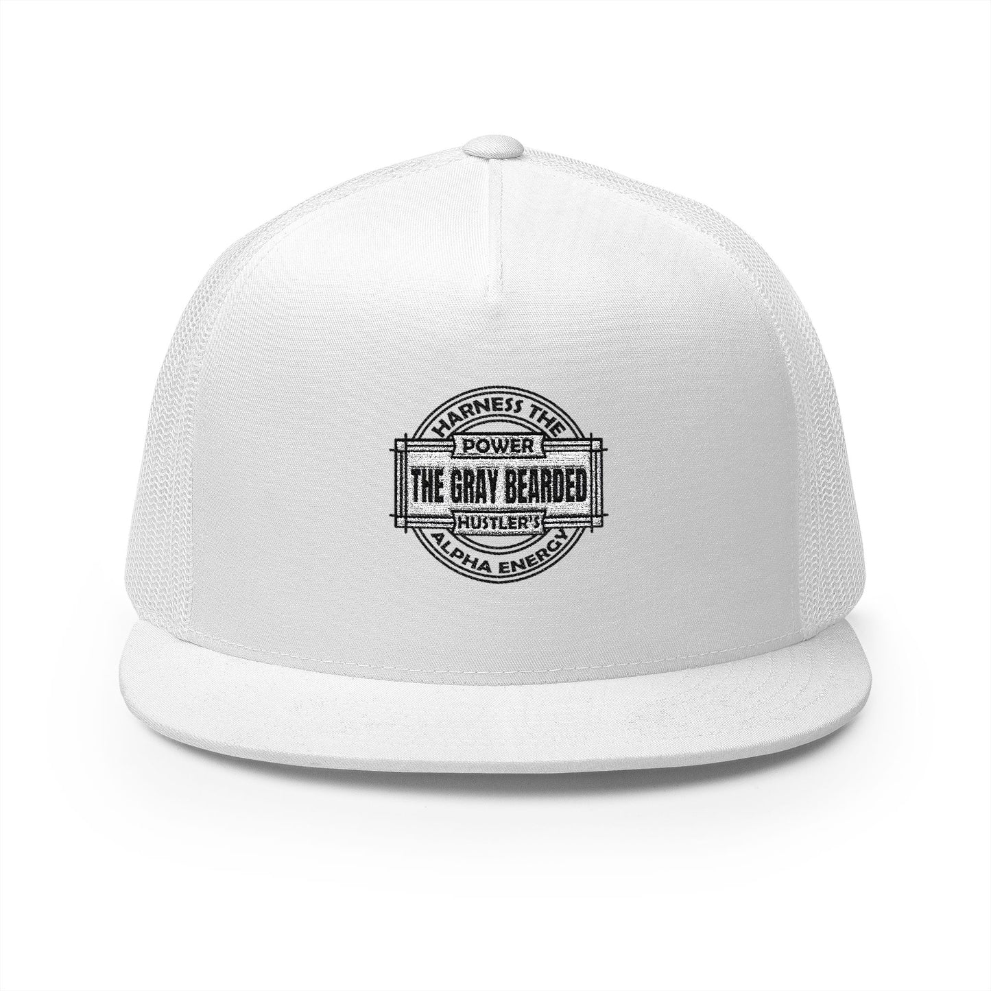 The Gray Bearded Trucker Cap - Stylish Embroidered 5 Panel Hat for Outdoor Adventures