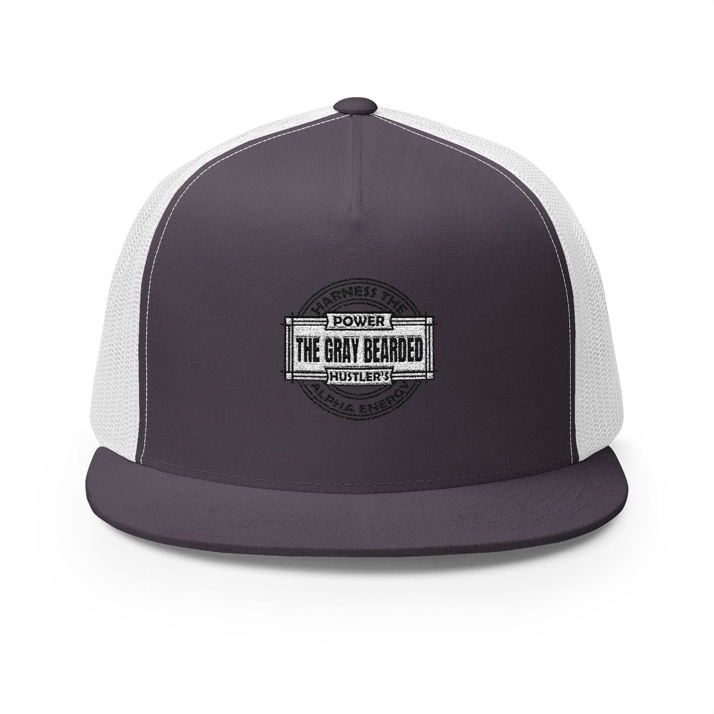 The Gray Bearded Trucker Cap - Stylish Embroidered 5 Panel Hat for Outdoor Adventures