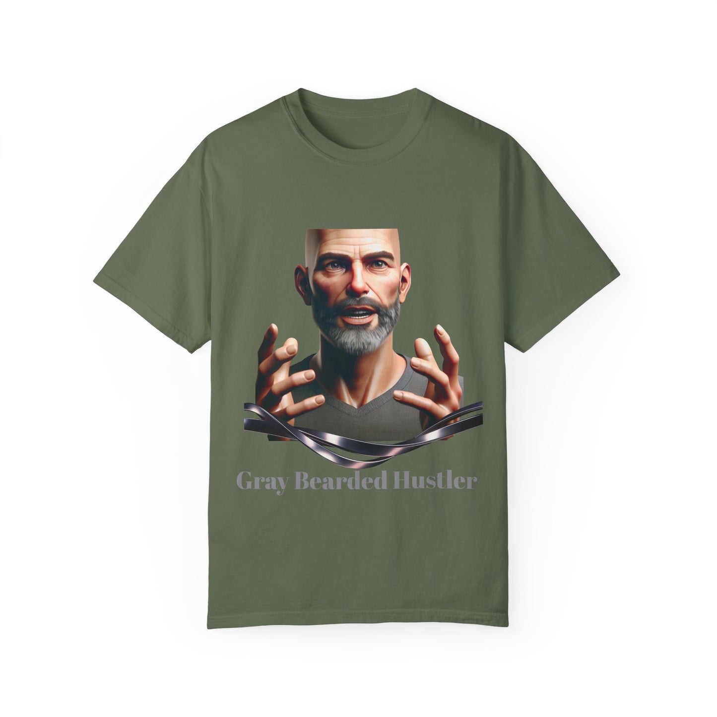 Gray Bearded Hustler Movement  Garment-Dyed T-shirt