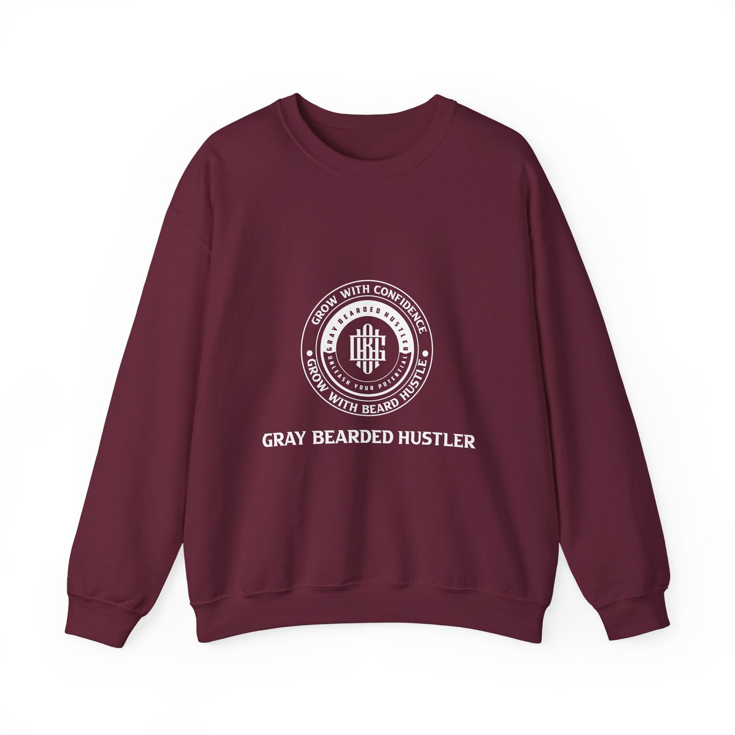Gray Bearded Hustler Heavy Crewneck Sweatshirt