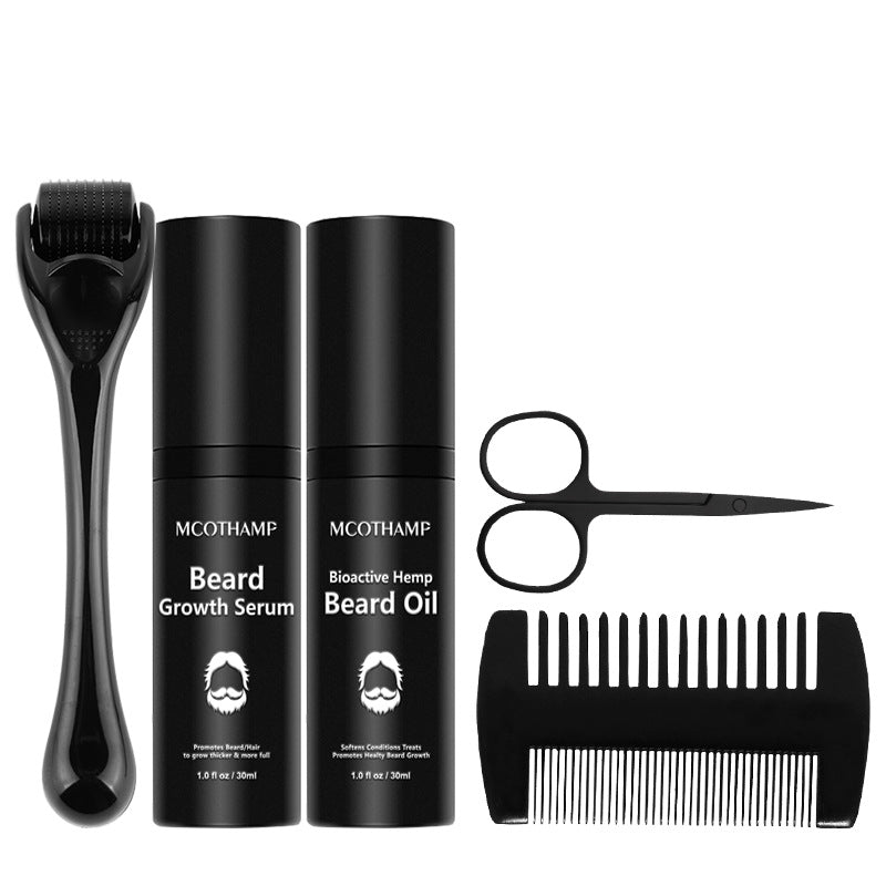 Beard Set Beard Care Oil Growth Liquid - Gray Bearded Hustler